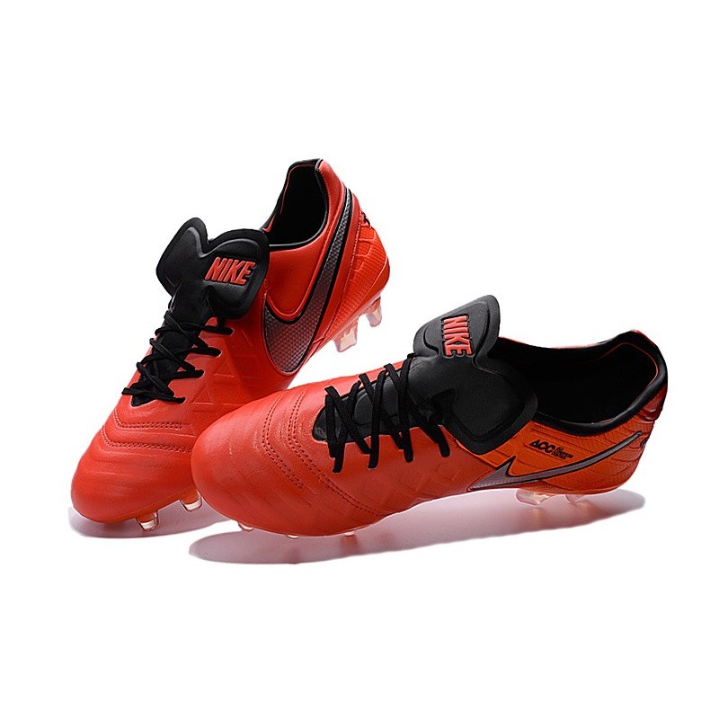 nike tiempo legend iv elite fg nera arancione