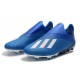 Scarpe da calcio adidas X 19+ FG per terreni duri Blu Bianco