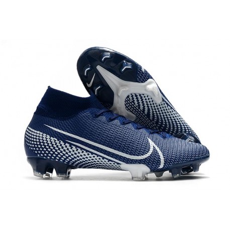 Nike Mercurial Superfly 7 Elite FG Scarpe -Blu Bianco