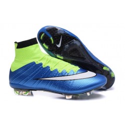 Cristiano Ronaldo Scrape Nike Mercurial Superfly 4 FG Blu Bianco Volt