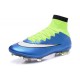 Cristiano Ronaldo Scrape Nike Mercurial Superfly 4 FG Blu Bianco Volt