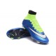 Cristiano Ronaldo Scrape Nike Mercurial Superfly 4 FG Blu Bianco Volt