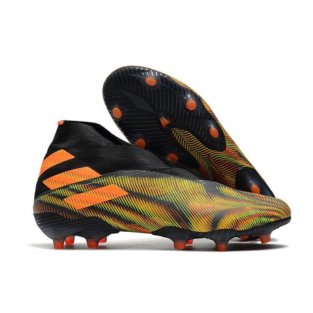 Scarpe da Calcio adidas Nemeziz 19+ FG Arancio Verde Nero