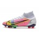 Nike Mercurial Superfly VIII Elite FG Dragonfly - Vit Silver Mörklila