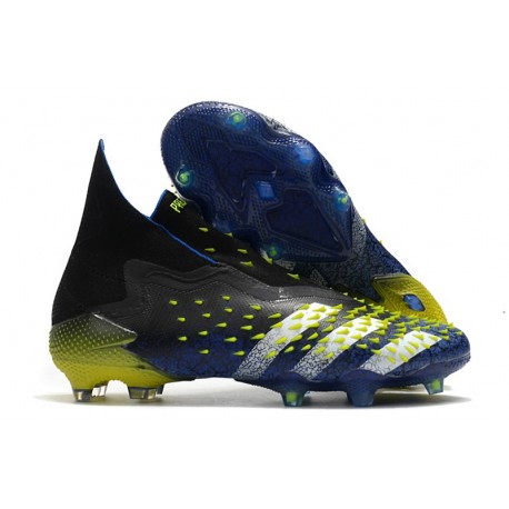 adidas Scarpa Predator Freak+ FG Blu Nero Core Bianco Giallo Solare