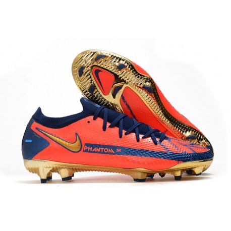 Scarpa Nike Phantom GT Elite FG Arancio Blu Oro