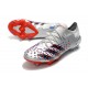 adida Predator Freak.1 Low FG Argento Metallico Nero Core Scarlatto