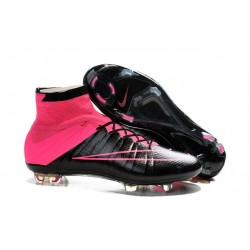 Scrape Nike Mercurial Superfly Iv FG Terreno Duro Pelle Nero Rosa