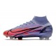 Scarpe Nike Mercurial Superfly 8 Elite DF FG Mbappe Thistle Chiaro Argento Metallico