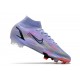 Scarpe Nike Mercurial Superfly 8 Elite DF FG Mbappe Thistle Chiaro Argento Metallico