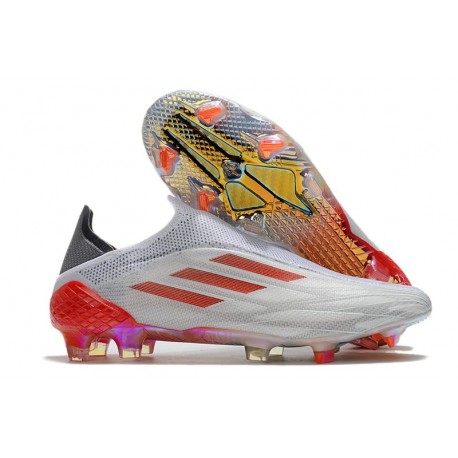 adidas X Speedflow+ FG Nuovo Bianco Ferro Metallizzato Rosso Solare