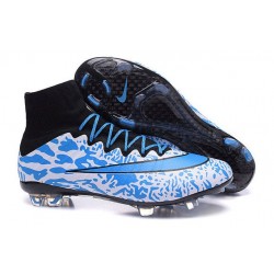 Scrape Nike Mercurial Superfly Iv FG Terreno Duro Blu Bianco