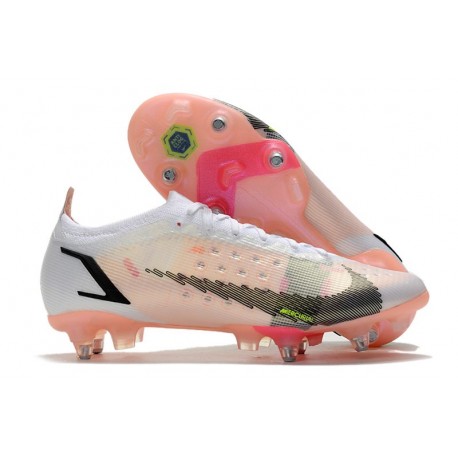 Scarpe Nike Mercurial Vapor 14 Elite SG-Pro Bianco Nero Cremisi Vivace Rosa Blast