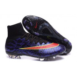 Nuovo 2015 Scrape Calcio Nike Mercurial Superfly FG Terreni Viola Rosso