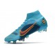 Nike Mercurial Superfly 8 Elite SG Pro AC Blu Cloro Arancione Laser Marina