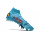 Nike Mercurial Superfly 8 Elite SG Pro AC Blu Cloro Arancione Laser Marina