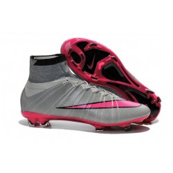 Scrapa da Calcio Nike Mercurial Superfly 4 FG ACC Grigio Loup Rosa Hyper