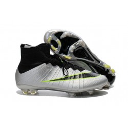 Nuovo 2015 Scrape Calcio Nike Mercurial Superfly FG Terreni Grigio Nero Verde