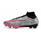 Nike Air Zoom Mercurial Superfly 9 Elite FG Argento Rosa Nero