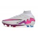 Nike Zoom Mercurial Superfly IX Elite FG Bianco Rosa Blu