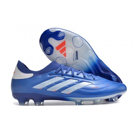 adidas Copa Pure II Elite + FG Blu Lucido Bianco Rosso Solare