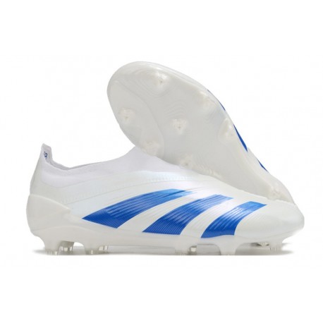 adidas Predator Elite Senza Lacci FG Bianco Blu