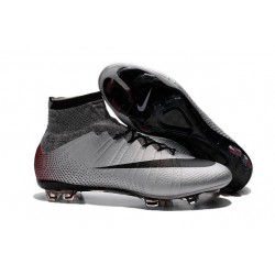 Scrapa da Calcio Nike Mercurial Superfly CR7 Quinhentos Metallico Nero Rosso