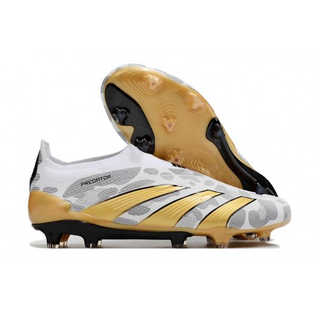 adidas Predator Elite Senza Lacci FG Oro Bianco Grigio