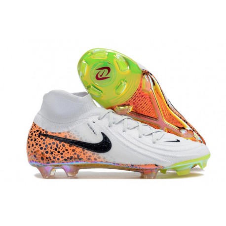 Scarpe Nike Phantom Luna Elite FG Bianco Nero Arancione