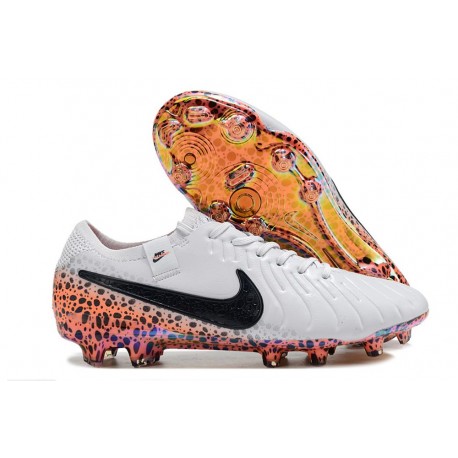 Nike Tiempo Legend 10 Elite FG Bianco Nero Arancione