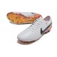 Nike Tiempo Legend 10 Elite FG Bianco Nero Arancione