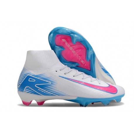 Nike Air Zoom Mercurial Superfly X Elite FG Bianco Rosa Blu