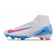 Nike Air Zoom Mercurial Superfly X Elite FG Bianco Rosa Blu