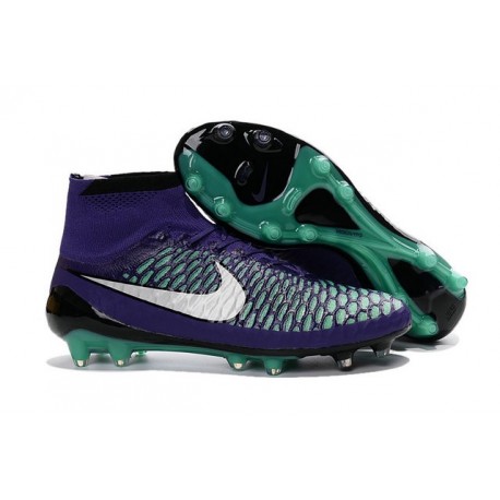 Nuovo Nike Magista Obra FG ACC Scarpe Calcio Viola Verde Nero