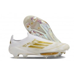 adidas F50+ Senza Lacci FG Ftwr Bianco Oro Met Ftwr Bianco