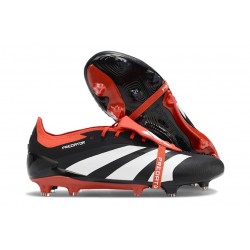 adidas Scarpe Predator Elite Tongue FG Nero Core Bianco Rosso Solare