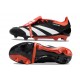 adidas Scarpe Predator Elite Tongue FG Nero Core Bianco Rosso Solare