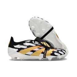 adidas Scarpe Predator Elite Tongue FG Nero Bianco Oro