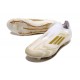 Adidas F50 Elite Senza Lacci FG Ftwr Bianco Oro Met Ftwr Bianco