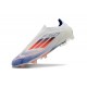 Adidas F50 Elite Senza Lacci FG Bianco Blu Lucido Rosso Solare