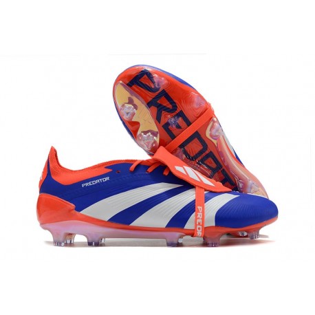 adidas Scarpe Predator Elite Tongue FG Blu Bianco Rosso