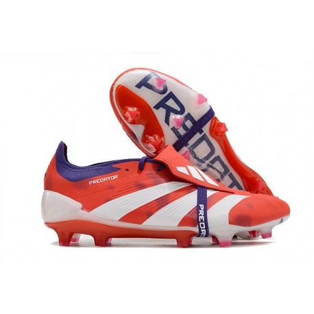 adidas Scarpe Predator Elite Tongue FG Rosso Bianco