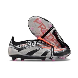 adidas Scarpe Predator Elite Tongue FG Nero Argento Rosso