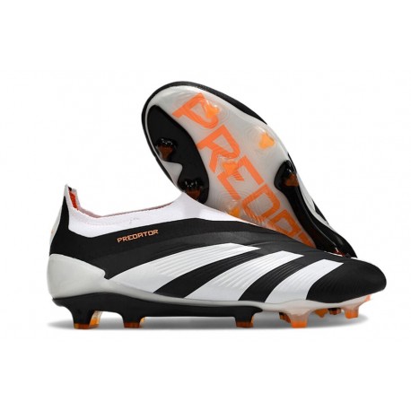 adidas Predator Elite Senza Lacci FG Nero Bianco Arancione