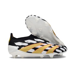 adidas Predator Elite Senza Lacci FG Nero Bianco Oro