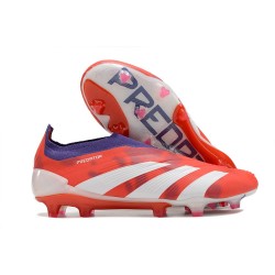 adidas Predator Elite Senza Lacci FG Rosso Bianco