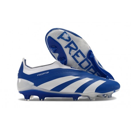 adidas Predator Elite Senza Lacci FG Blu Bianco