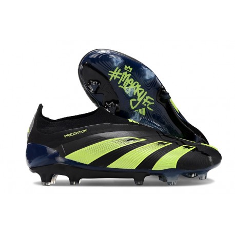 adidas Predator Elite Senza Lacci FG Nero Verde