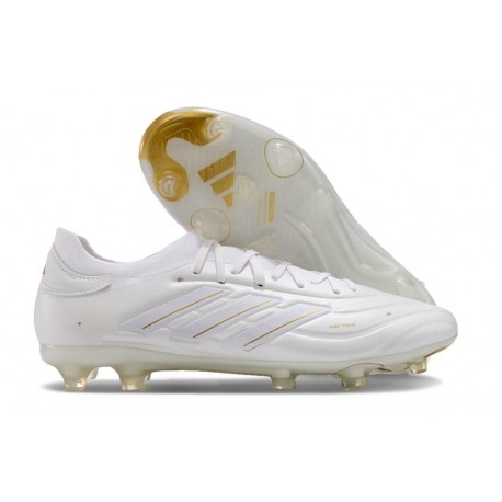 adidas Copa Pure II Elite + FG Pelle Ftwr Bianco Oro Met