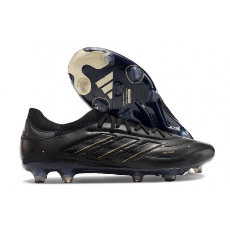 adidas Copa Pure II Elite + FG Pelle Nero Core Carbone Oro Met